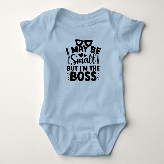 Body Para Bebê Macacão do Bebê Chefe Azul (Frente)