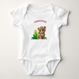 Body Para Bebê Macacão Personalizado de Bebê Leopardo Presente da