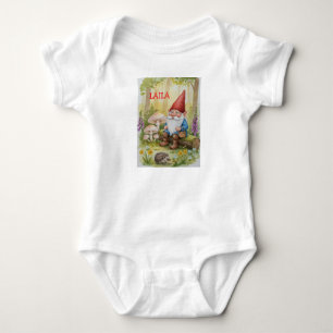Body Para Bebê Macacão personalizado de gnomo para bebê