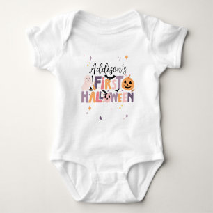 Body Para Bebê Macacão Personalizado de Primeiro Halloween do Beb
