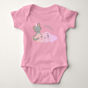 Body Para Bebê macacãozinho unicat cloud meow para bebê