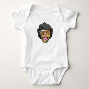Body Para Bebê Macaco como Pintor