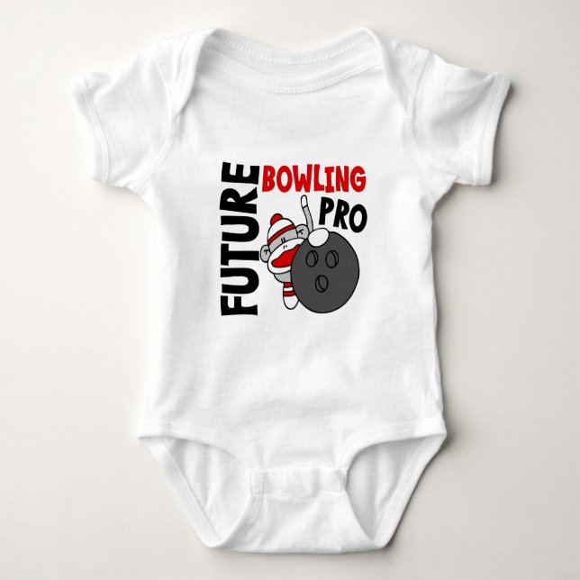 Body Para Bebê Macaco da peúga da boliche futura pro (Frente)