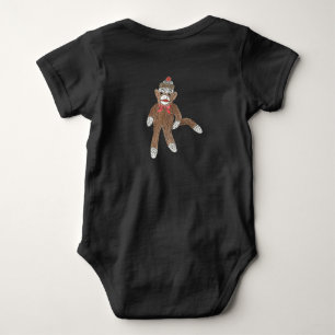 Body Para Bebê Macaco de Meia