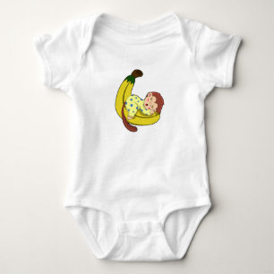 Body Para Bebê Macaco dormindo de pijama