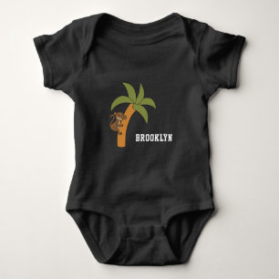 Body Para Bebê Macaco Fofo Nome Personalizado Menino Único Person