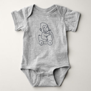 Body Para Bebê macaco giro