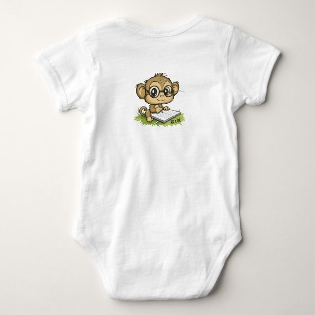 Body Para Bebê Macaco inteligente (Verso)