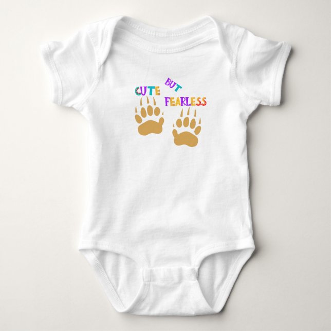 Body Para Bebê Macacões de bebê de texugo meloso fofo porém deste (Frente)