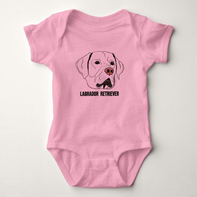 Body Para Bebê macacões de bebé LABRADOR RETRIEVER (Frente)