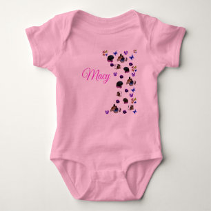 Body Para Bebê Macy, Name, Com Porcos E Picos De Guiné,