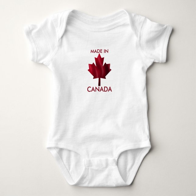 Body Para Bebê Made in Canada Red Maple (Frente)