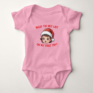 Body Para Bebê Made the Nice List on My First Try! Girl