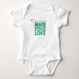 Body Para Bebê Made with Love - personalizar nome