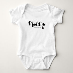 Body Para Bebê Madeline Name Reveal Significa Mínimo Bebê Moderno