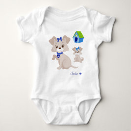 Body Para Bebê Mãe Cachorrinho Adorável com Filhote