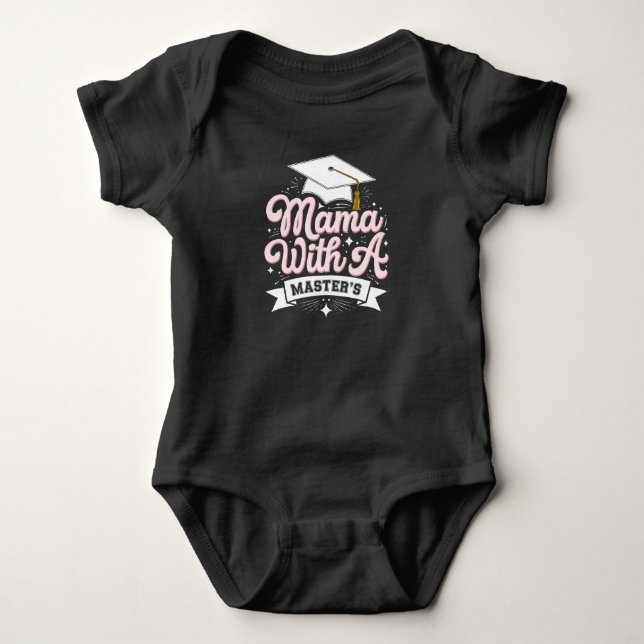 Body Para Bebê Mãe Com Mestrado Diplomada Graduação Mãe (Frente)