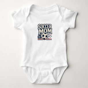 Body Para Bebê Mãe de Futebol Vintage Presente para Fã de Futebol
