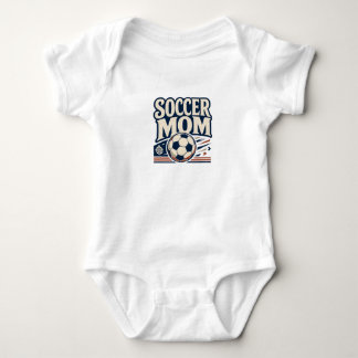 Body Para Bebê Mãe de Futebol Vintage Presente para Fã de Futebol