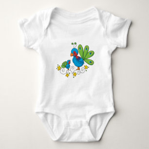 Body Para Bebê Mãe e Bebê Peacock