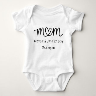 Body Para Bebê Mãe Nome Personalizado Fofo Moderno 