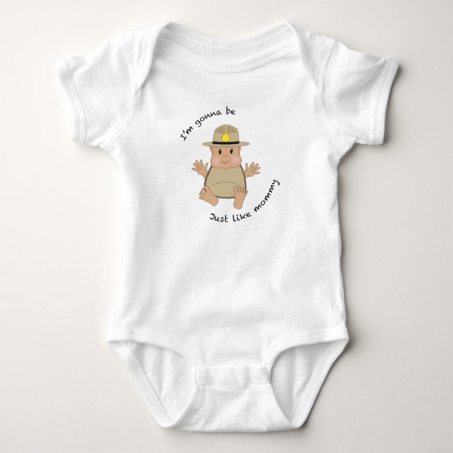 Body Para Bebê mãe policial estadual (Frente)