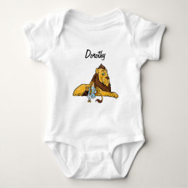 Body Para Bebê Mágico Vintage de Oz, Dorothy e Toto com Leão