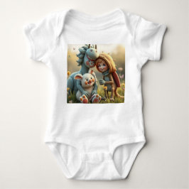 Body Para Bebê „Magische Freunde im Blütenland“