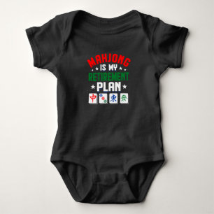 Body Para Bebê Mahjong é meu plano de aposentadoria, engraçado 