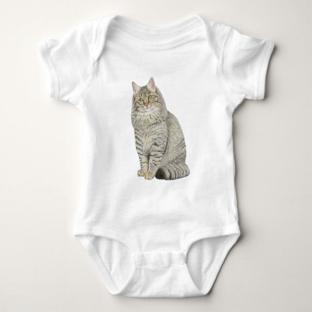 Body Para Bebê Maine Coon Cat (Frente)