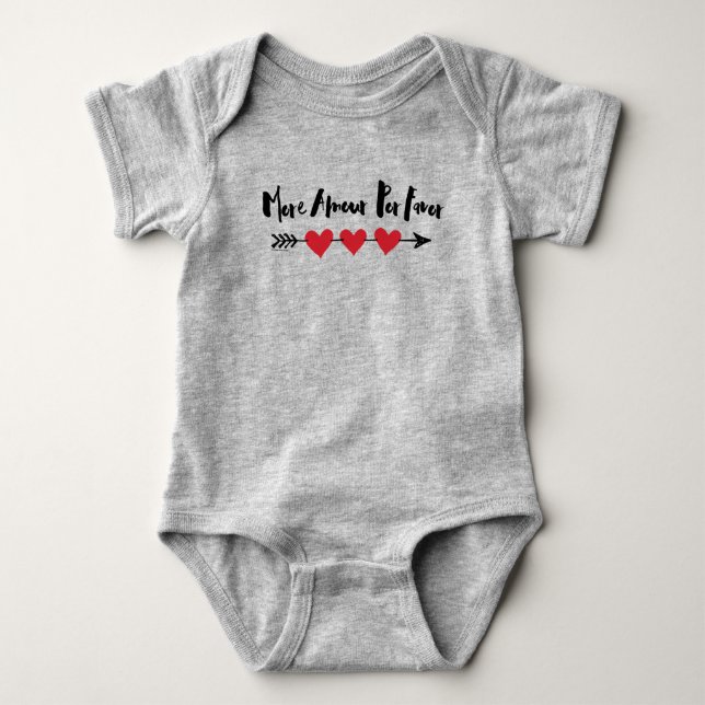 Body Para Bebê Mais amores por favor, babá. (Frente)