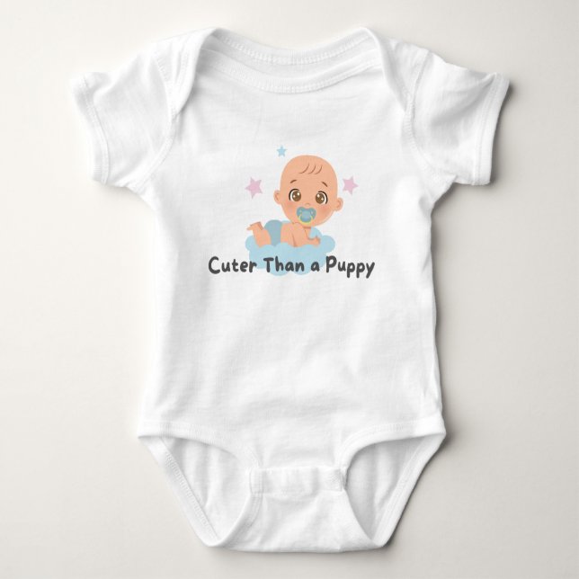 Body Para Bebê 👶 "Mais Corta do que um Cachorro" 🐾 💖 (Frente)