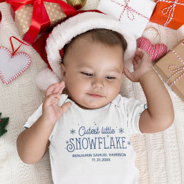 Body Para Bebê Mais doce floco de neve bebê no primeiro natal