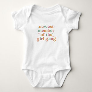 Body Para Bebê Mais Novo Membro do Gangue das Meninas Bebê Boho F