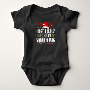 Body Para Bebê Mais Propenso a Dar um Abraço no Papai Noel na Fam