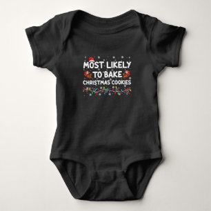 Body Para Bebê Mais Propenso a Fazer Biscoitos de Natal Padeiro d