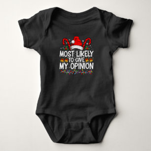 Body Para Bebê Mais Provável De Dar Minha Opinião Engraçado Natal