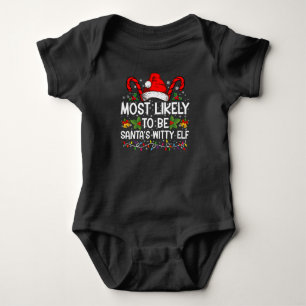 Body Para Bebê Mais Provável de Ser o Natal do Elfo Engraçado de
