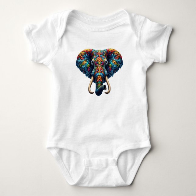 Body Para Bebê Majestosos Nadinhos do Elefante (Frente)