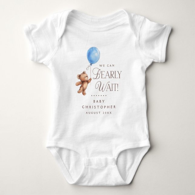 Body Para Bebê Mal Podemos Esperar Personalizado (Frente)