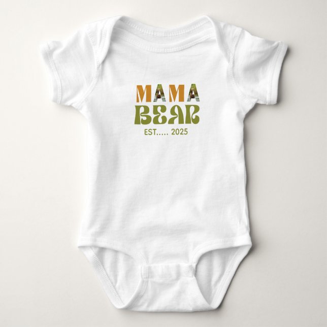 Body Para Bebê Mama Bear Heartwarming Illustration (Frente)
