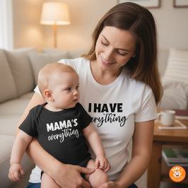 Body Para Bebê Mama e Eu Conjunto "Mama é Tudo" Recém-Nascido