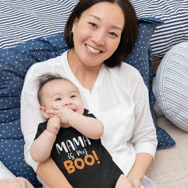 Body Para Bebê Mama é meu Boo! Preto