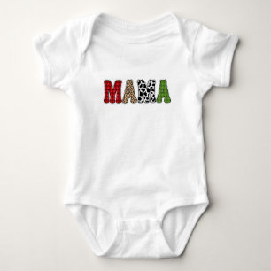 Body Para Bebê Mama Natal Xadrez Desenho