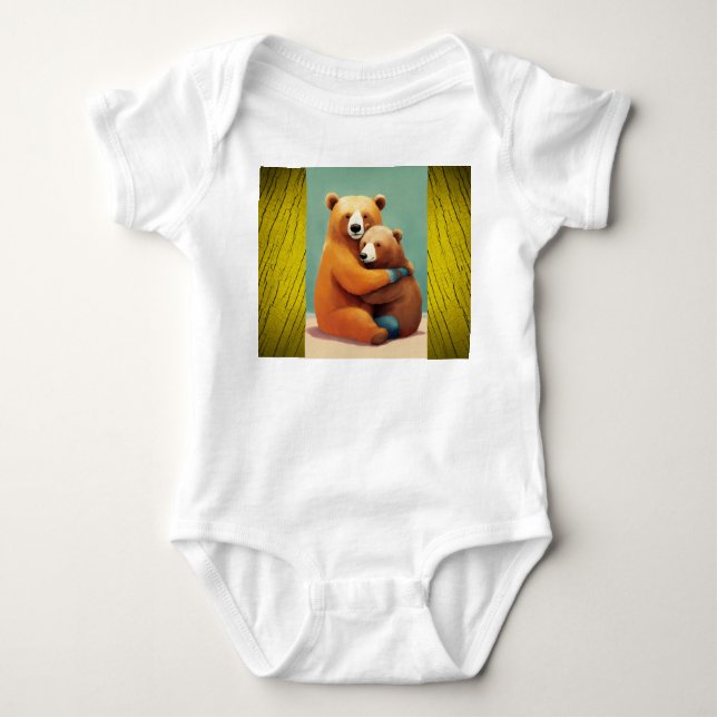Body Para Bebê Mamãe ama roupas de bebê (Frente)