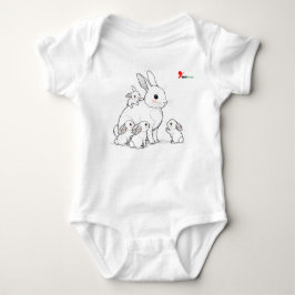 Body Para Bebê Mamãe Bunny e Bebês Bebê Roupa De Bebê