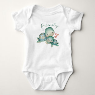 Body Para Bebê Mamãe Coca-Cola Tartaruga Verde Personaliza