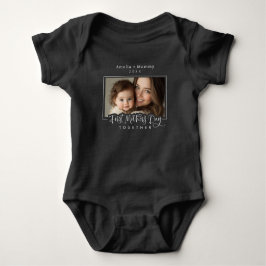 Body Para Bebê Mamãe de Fotografias Personalizadas + Primeiro Dia