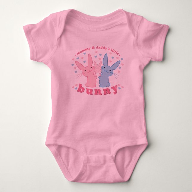 Body Para Bebê Mamãe e coelhinho Pai (Frente)