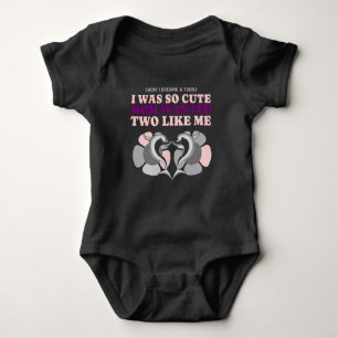 Body Para Bebê Mamãe fez minha irmã gêmea pegar dois de mim